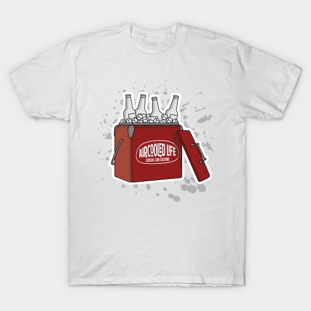 Aircooled Life Cool Box Beer Design T-Shirt T-Shirt by Aircooled Life